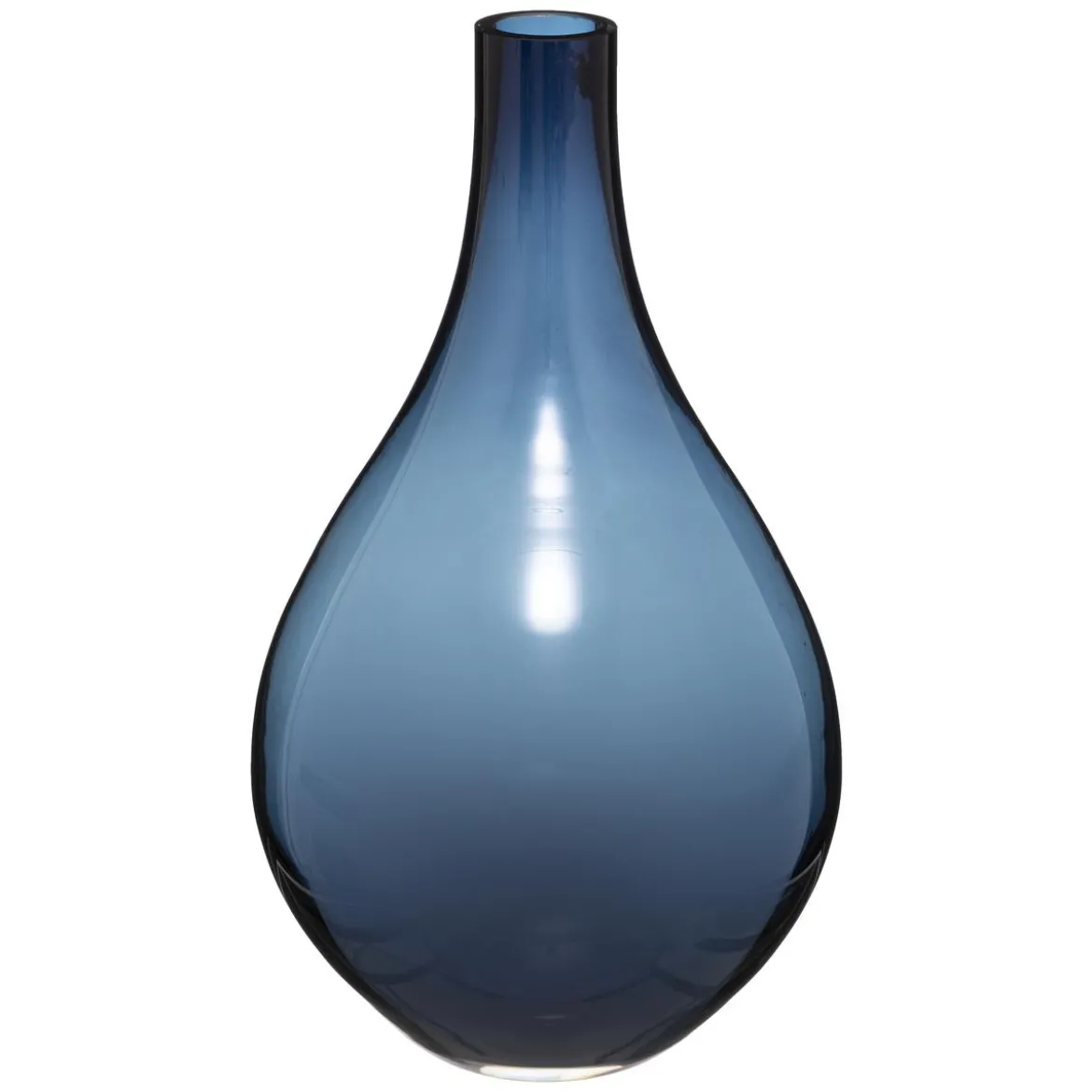 VASE BOUTEILLE SOLID BLEU H.35CM