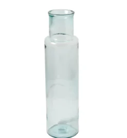 VASE BOUTEILLE VERRE RECYCLE H55CM TRANSPARENT