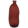 VASE BOUTEILLE VERRE RECYCLE ULY AMBRE H.35CM