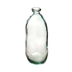 VASE BOUTEILLE VERRE RECYCLE TRANSPARENT H.51CM