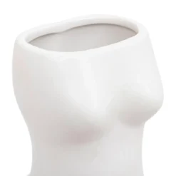 VASE CERAMIQUE BLANC CORPS ETEL H.17CM