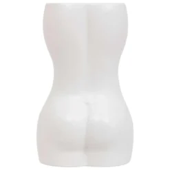 VASE CERAMIQUE BLANC CORPS ETEL H.17CM