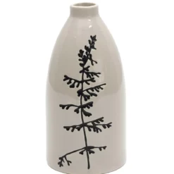 VASE CERAMIQUE ORNEMENT BRANCHE H.16CM