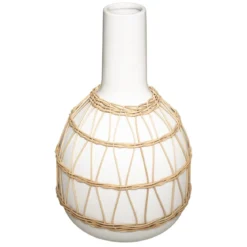 VASE CERAMIQUE ROTIN H.28.5CM