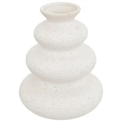VASE CERAMIQUE SABLE OLME BLANC H.20CM