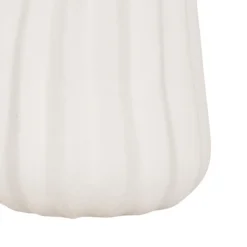 VASE CERAMIQUE STRIE FERNAN BLANC H.30CM