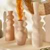 VASE CERAMIQUE TOTEM EZIA CARAMEL H.48CM