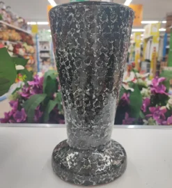 VASE CIMETIERE NOIR 15X15X28.5 CM