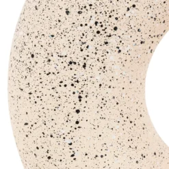 VASE CIRCLE CERAMIQUE BLANC NOIR H.30CM