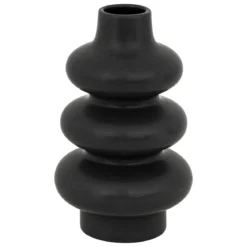 VASE CLOTHILDE CERAMIQUE NOIR H.25CM