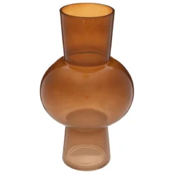 VASE CLOUDY VERRE MARRON H.29.5CM