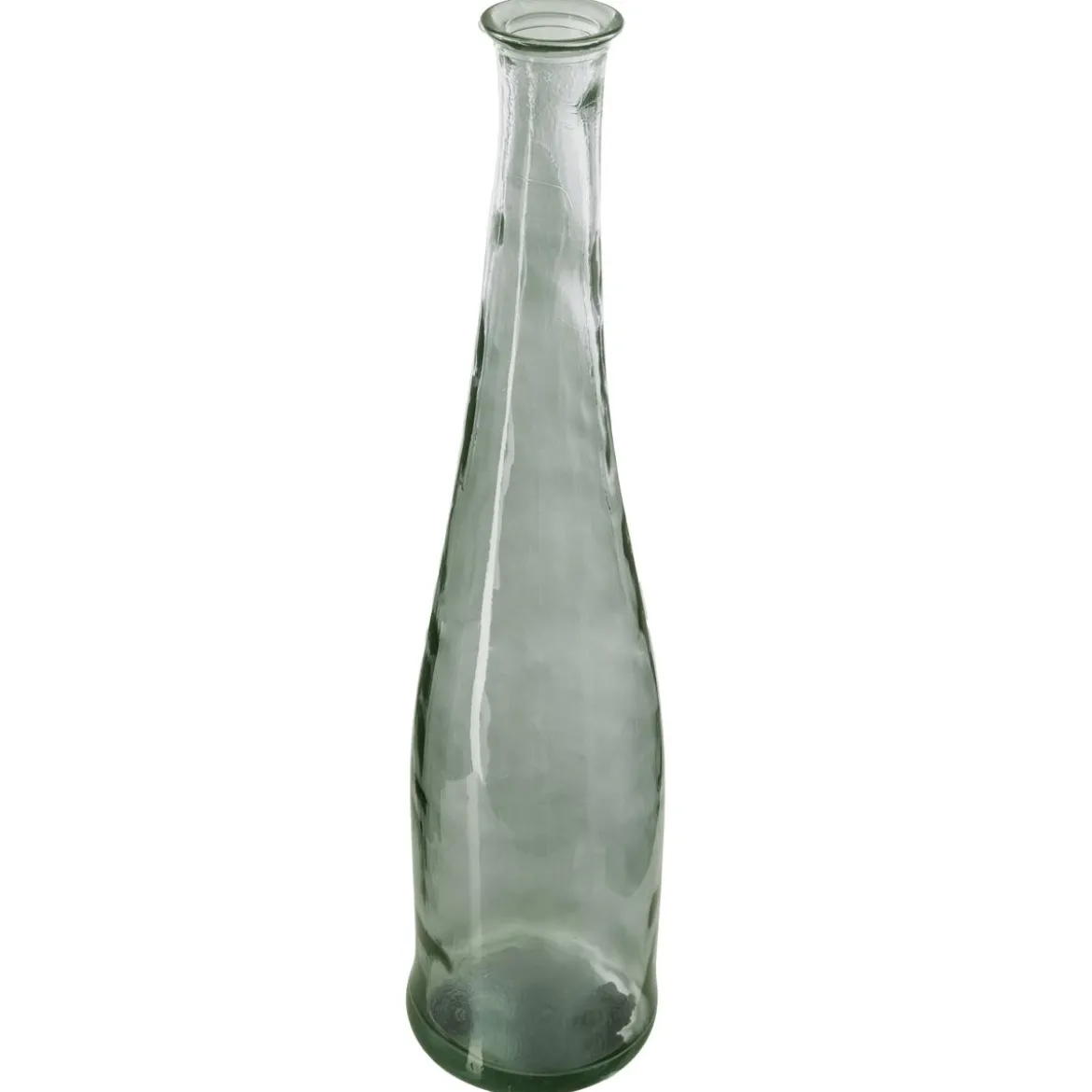 VASE LONG VERRE RECYCLE KAKI H.80CM