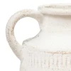 VASE METAL CRUCHE TINO BLANC H.41CM