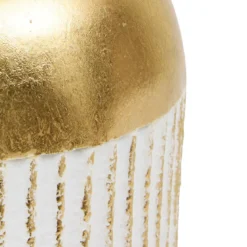 VASE METAL MIRSA DORE BLANC H.43.5CM