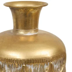 VASE METAL STRIE BELLI DORE H.60CM