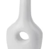 VASE POPPY CERAMIQUE FINITION BRILLANTE BLANC 13X6.8X23CM