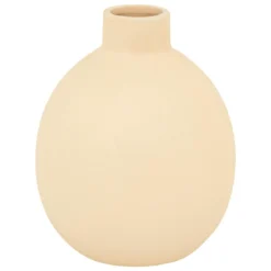 VASE RILY CERAMIQUE BEIGE H.18CM