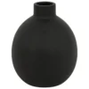 VASE RILY CERAMIQUE NOIR H.18CM