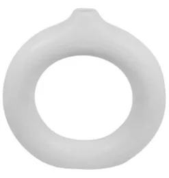 VASE ROND H.20CM BLANC