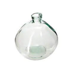 VASE ROND VERRE RECYCLE TRANSPARENT D.23CM