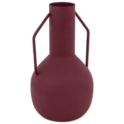 VASE SYLVAIN METAL RUBIS H.20CM