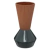 VASE TERRACOTTA BICOLORE VERT ALICANTE H.25CM