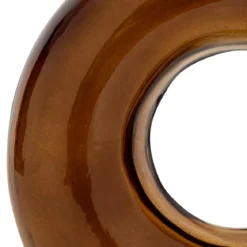VASE VERRE CIRCLE AMBRE H.20.5CM