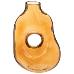 VASE VERRE DONUT AMBRE H.25CM