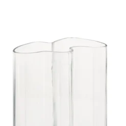 VASE VERRE VAGUE KADE TRANSPARENT H.25CM
