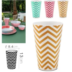 VERRE MELAMINE ZIGZAG D.8.4X13CM