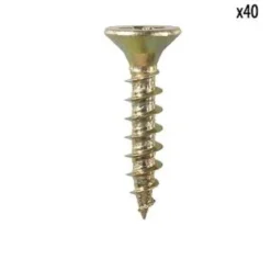 VIS AGGLOMERE POZIDRIVE TETE FRAISE ACIER BICHROMATE PZ2X4X2