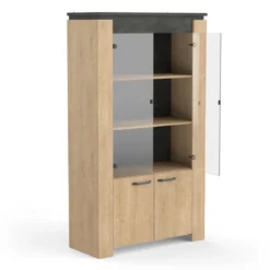 VITRINE 2 PORTES ET 2 PORTES VITREES AUSTIN