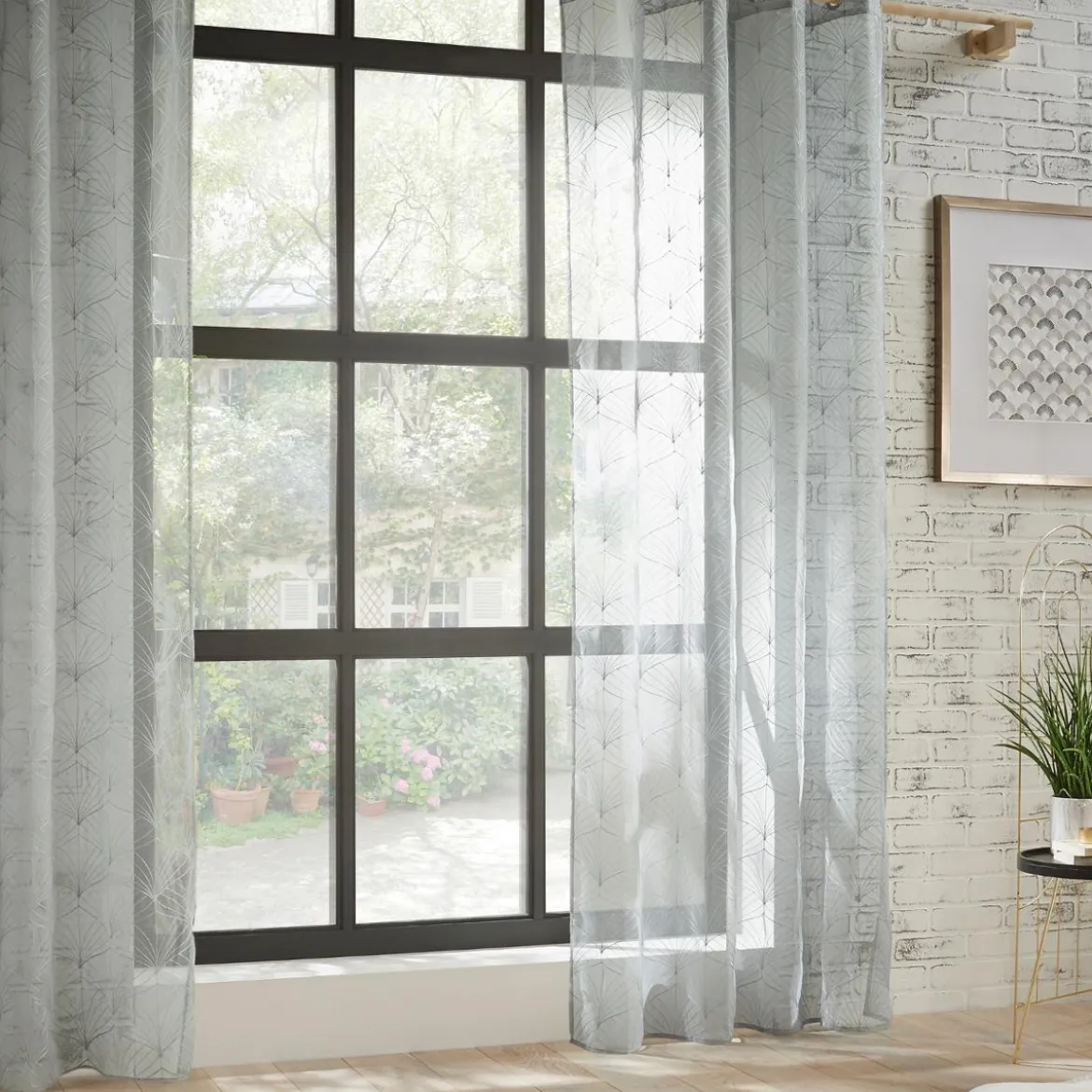 VOILAGE BRODE MIA GRIS 140X240CM