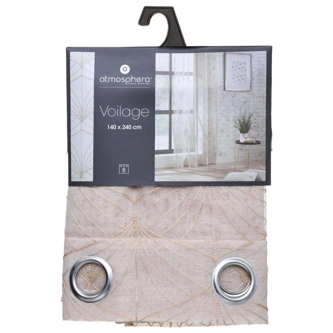 VOILAGE BRODE MIA LIN 140X240CM