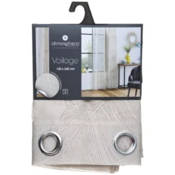 VOILAGE DEVO FEUILLE LIN 140X240CM