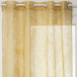 VOILAGE DEVO FEUILLE OCRE 140X240CM
