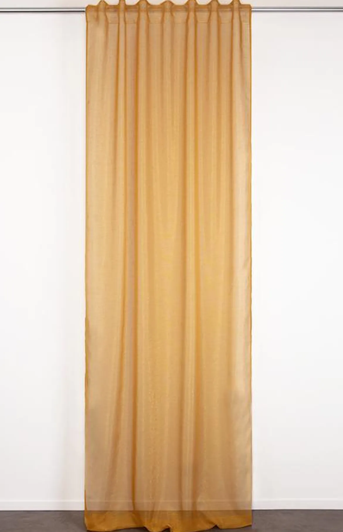 VOILAGE ELAURA JAUNE 135X300CM GALON FRONCEUR PATTE CACHEE