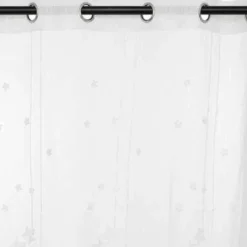VOILAGE ETOILE BRODE BLANC 140X240CM