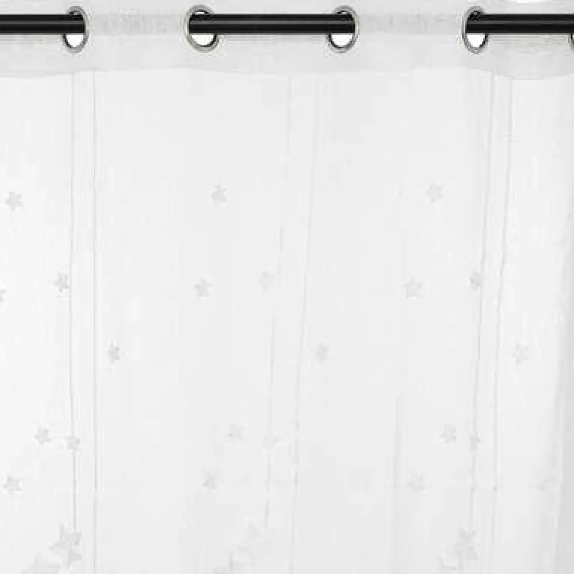 VOILAGE ETOILE BRODE BLANC 140X240CM