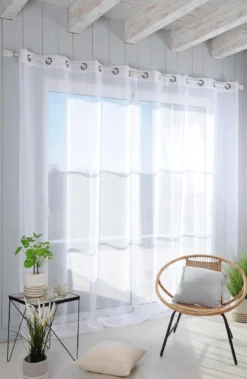 VOILAGE MONA 16 OEILLETS BLANC 3M