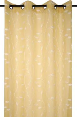 VOILAGE 8 OEILLETS LOUISON MOUTARDE 140X260CM