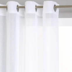 VOILAGE RAYURE BLANC 140X240CM