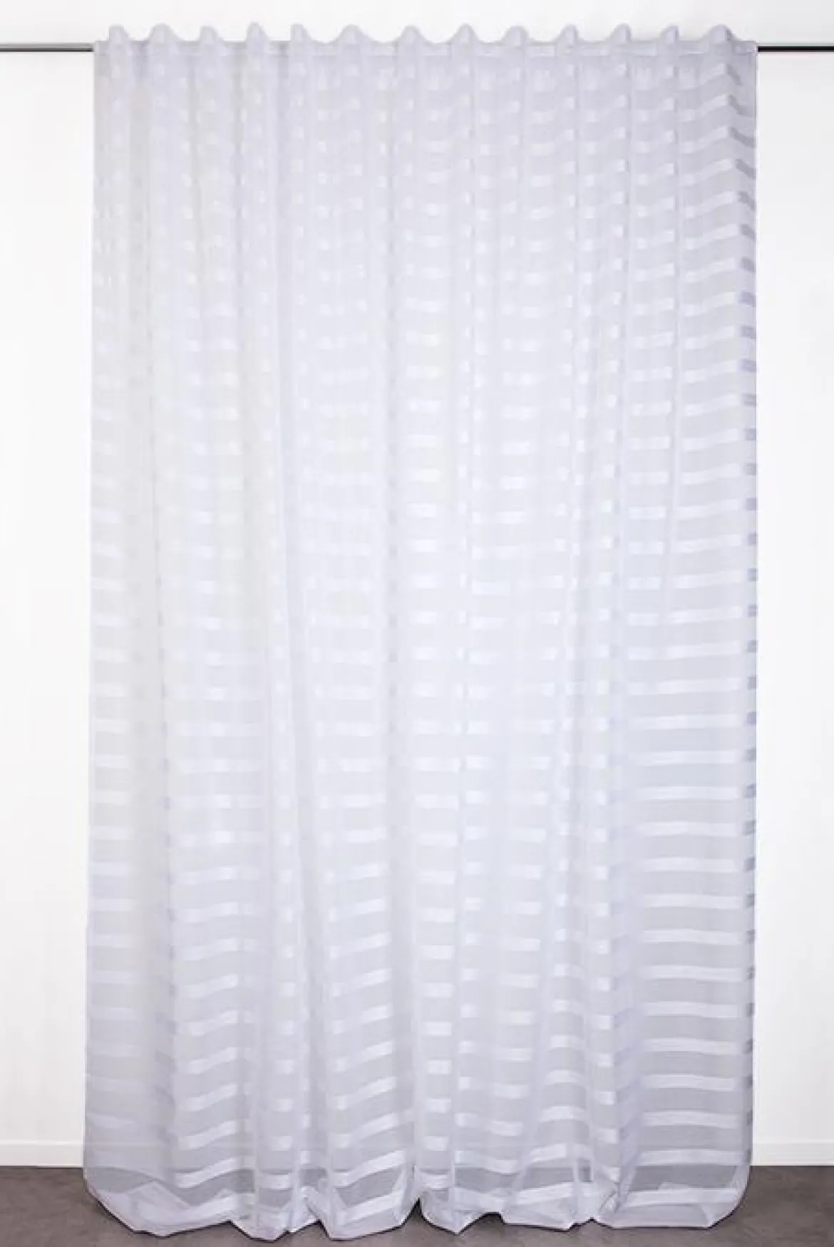 VOILAGE SATURNE BLANC 280X300CM GALON FRONCEUR PATTE CACHEE