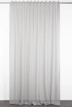 VOILAGE ZEPHYR GRIS 280X300CM GALON FRONCEUR PATTE CACHEE