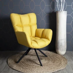 WASHINGTON FAUTEUIL PIVOTANT JAUNE