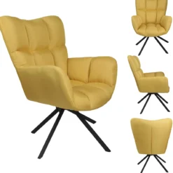 WASHINGTON FAUTEUIL PIVOTANT JAUNE