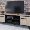 WAYNE BANC TV 2PORTES 2NICHES CHENE BROSSE NOIR