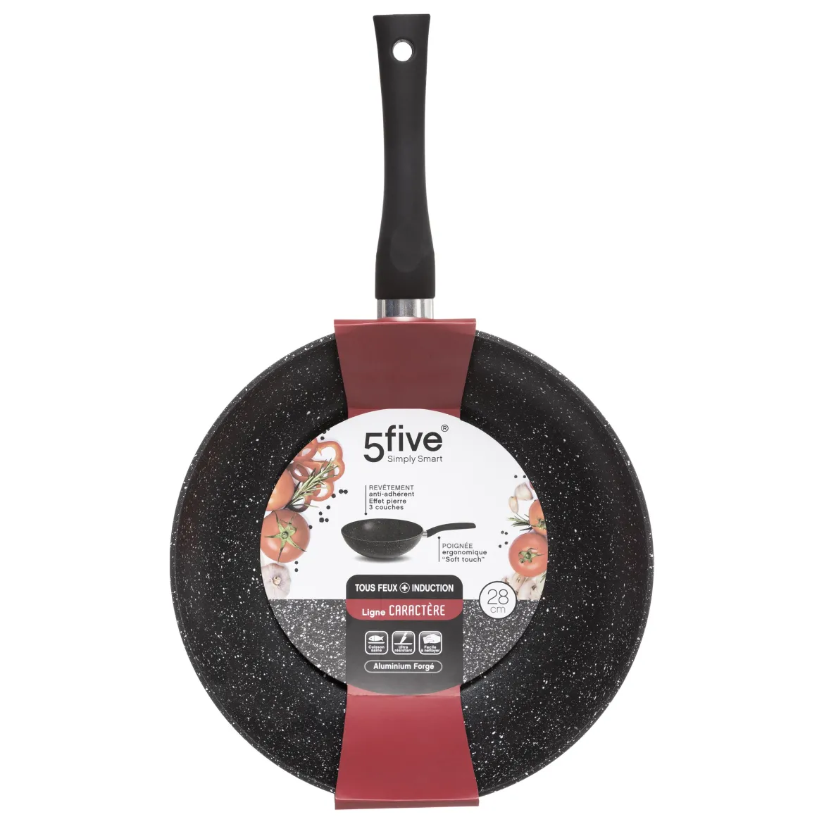 WOK 28CM ALUMINIUM FORGE CARACTERE